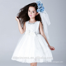 2017 santi kids angel dress white flowers princess baby girl summer dress